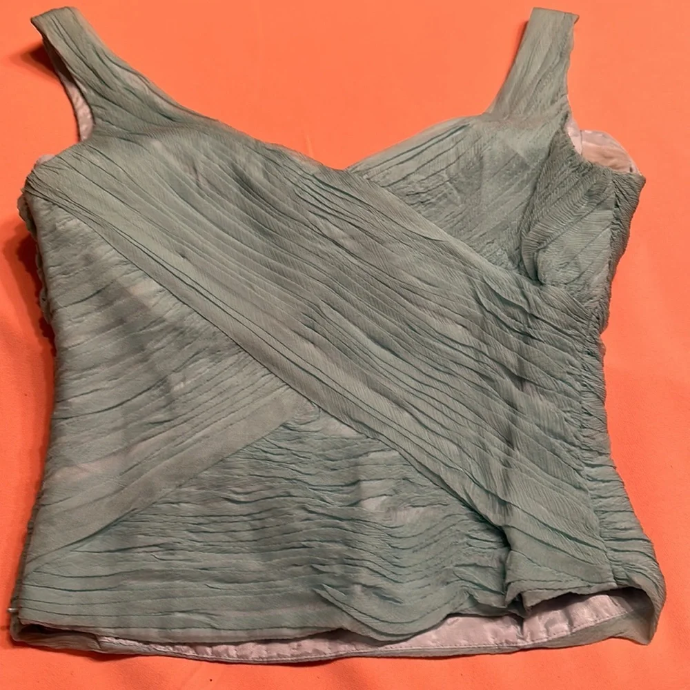 New Light Blue Chiffon Top Size Medium.